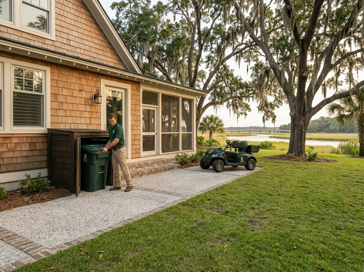 Lowcountry home with Savage concierge bin service